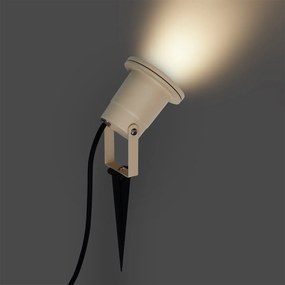 Beige GU10 50mm-es állítható IP65-ös kábellel és dugóval ellátott kerti reflektor - Basic