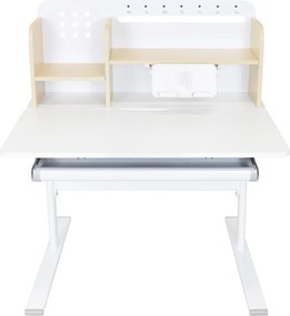 Növekvő íróasztal, természetes/fehér, ADAN