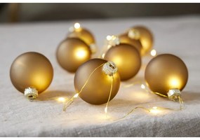 Aranyszínű fénydekoráció karácsonyi mintával ø 6 cm Bliss – Star Trading