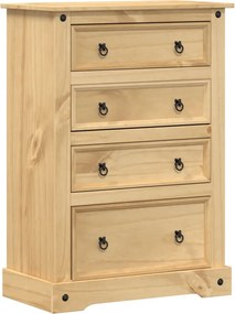 vidaXL Corona tömör fenyőfa komód 80 x 43 x 114 cm