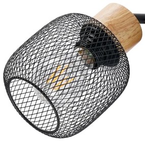 Brilagi - Állólámpa BASKLITE 3xE27/15W/230V kaucsukfa/fekete