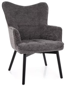 Sötétszürke CARMEN RAVEN fotel