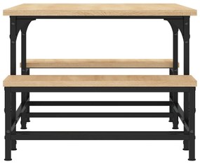 Sonoma tölgy színű szerelt fa dohányzóasztal 100 x 50,5 x 40 cm