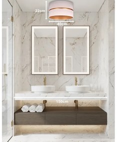 Duolla - Mennyezeti lámpa DUO 1xE27/15W/230V átm. 40 cm bézs/arany