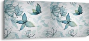 Kép - kék csokornyakkendő (120x50 cm)