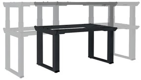 OfficeTech Strong állítható magasságú asztal 180 x 80 cm, fekete alap, arany tölgy