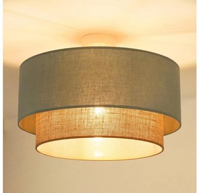 Duolla - Felületre szerelhető csillár  BOHO 1xE27/15W/230V átm. 45 cm zöld/barna