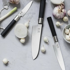 Kai Sada 3 kés Wasabi Black – univerzális kicsi,univerzális nagy és santoku