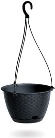 Virágcserép Prosperplast RATOLLA ROUND W antracit felfüggeszthető 21,5cm