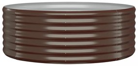 barna horganyzott acél kerti magaságyás 100x100x36 cm