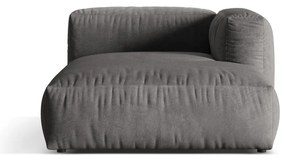 Szürke bársony kanapé modul (jobb oldali) Martina – Micadoni