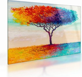 Egy festett fa képe (üvegen) (70x50 cm)