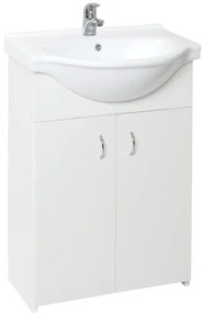 Multi Simple Fürdőszobaszekrény mosdóval 55,5x42,4 cm fehér SIMPLE55WH