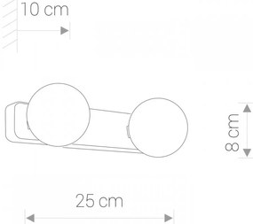 Fürdőszoba Fali Lámpa Króm Brazos