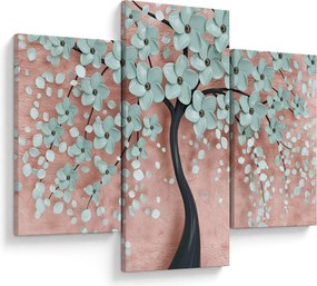 Kép - Pasztell kék virágok (90x60 cm)
