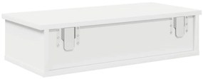 Falipolc fiókokkal fehér 60x25x15 cm műszaki fa