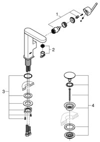 GROHE 23872003 - PLUS M mosdócsaptelep, fényes króm