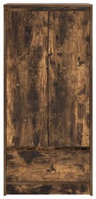 füstös tölgy színű szerelt fa szekrény fiókkal 55,5x34x119,5 cm