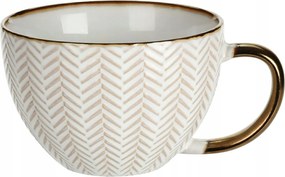 Kerámia bögre Queen 400 ml Nagy Krém Arany Kávé Tea Ajándék