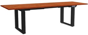 OfficeTech Strong állítható magasságú asztal 240 x 80 cm, fekete alap, cseresznye