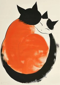 Poszter 59,4x84,1cm Yin és Yang macskák