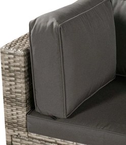 Juskys Nassau kerti rattan bútor szett - bézs-szürke