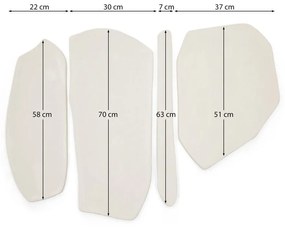 Fali dekoráció készlet 4 db-os 95x68 cm Siluna – Kave Home