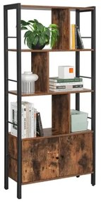 NAVARO könyvespolc barna/fekete