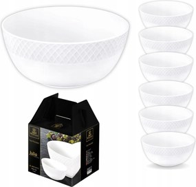 Levesestál 7 Db fehér Porcelán Saláta tálaló salátákhoz, előételekhez Wilmax