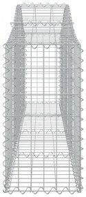 8 db íves horganyzott vas gabion kosár 200x30x60/80 cm