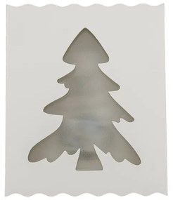 LED karácsonyi lámpa keretben TREE 29,5 cm fehér