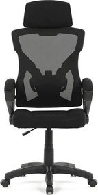 Irodai szék, magasságában állítható, fekete szövet, KA-R223 BK