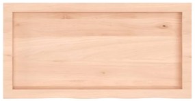 kezeletlen tömör tölgyfa fali polc 80x40x(2-6) cm