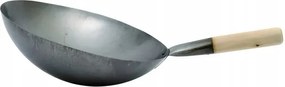 Acél wok, szénacél kerek aljjal átm. 35cm (14 inch) Shine Farm