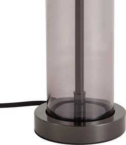 Hotel Chic Table Lamp Gunmetal with Smoke Glass - Amara
