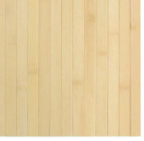 négyszögletű világos természetes bambusz szőnyeg 100 x 200 cm
