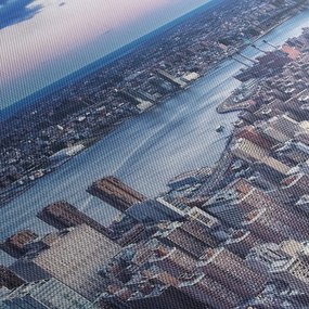 New York képe (órával) (90x30 cm)