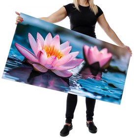 Wallplex konyhahátfal Pink Lotus (Méret: 60x180)