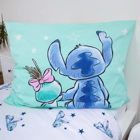 Mentazöld egyszemélyes pamut gyerek ágyneműhuzat 140x200 cm Lilo &amp; Stitch "Buddies" – Jerry Fabrics