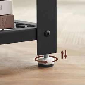 Dohányzóasztal rácsos polccal, rusztikus barna