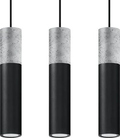 SOLLUX SL-0652 BORGIO Többágú Függesztett Lámpa Fekete, Szürke GU10 IP20