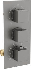 Mexen Cube termosztáros kád és zuhany csaptelep rejtett  , grafit - 77503-66 Kádtöltö csap