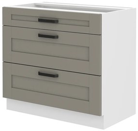 Alsó konyhaszekrény Lucid 80 D 3S BB (claygrey + fehér). 1045434