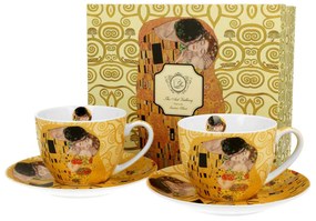 Klimt porcelán teás csésze aljjal két személyes 280 ml A Csók