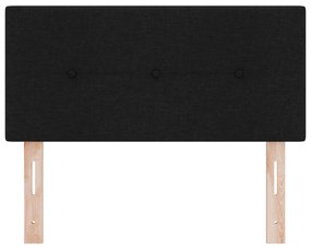 LED Fővállfa Gombos Párnázott Fekete 90 cm Szövet