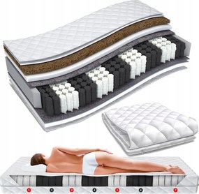 Matrac 90x200cm Kókusz H4/H3 17cm T25 Szellőző Kényelmes Szállodai Otthon