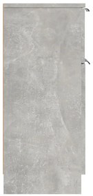 betonszürke szerelt fa tálalószekrény 30 x 30 x 70 cm