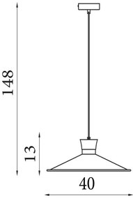 Searchlight 601891BK - BALHAM kábeles csillár 1xE27/60W/230V