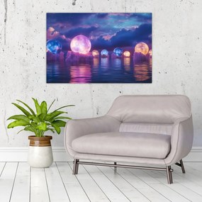 Kép - Bolygók a vízen (90x60 cm)
