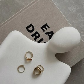 Fehér asztali dísz, 20 x 5,5 x 14,5 cm